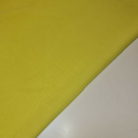 Transparenter Poly-Crêpe-Chiffon-Stoff, halbtransparent, Drapierungsmaterial für Kleider, 111,8 cm (Senfgelb)