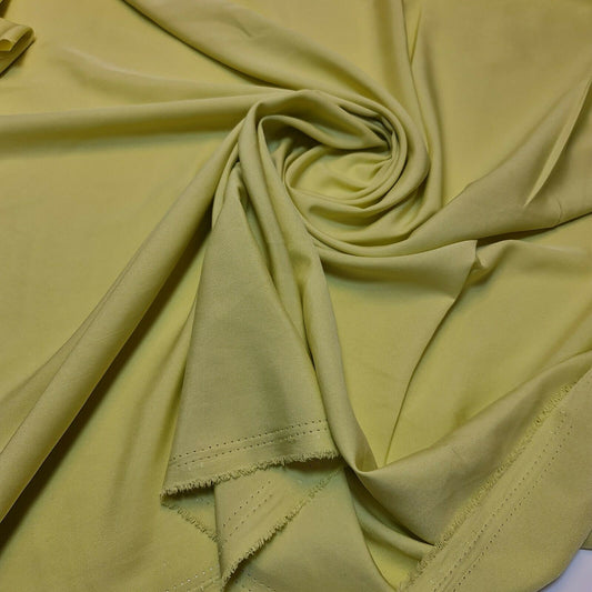 Plain American Crepe Polyester Fabric Poly Dress Craft Poplin Costume Lining 44" (Lime)