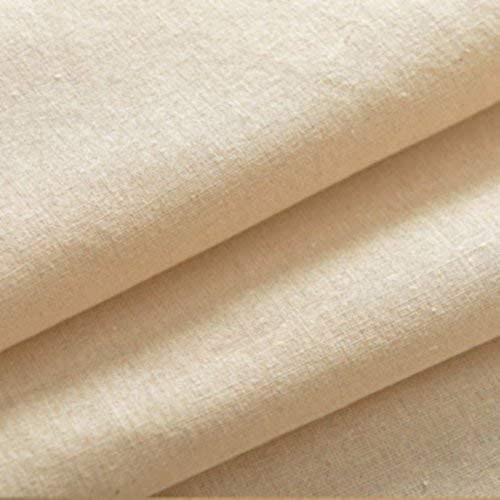 Cotton Calico Canvas Natural Black White New Off The Roll Fabric Material 58" (Natural)