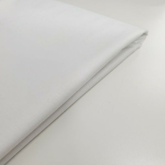 Einfarbiger Stoff aus 100 % Baumwolle, Fat Quarters, Quilting-Meter, neue Farben, 44 Zoll (weiß)