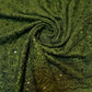 Broderie Anglais Sequin Embroidery ANGLAISE Soft Viscose Dress Craft Fabric 44" (Olive)