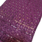 Broderie Anglais Sequin Embroidery ANGLAISE Soft Viscose Dress Craft Fabric 44" (Deep Purple)