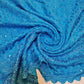 Broderie Anglais Sequin Embroidery ANGLAISE Soft Viscose Dress Craft Fabric 44" (Kingfisher)