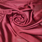 Luxury Glossy Charmeuse Silk Satin Weave Bridal Dress Polyester Fabric 58" (Maroon -54)