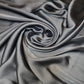 Luxury Glossy Charmeuse Silk Satin Weave Bridal Dress Polyester Fabric 58" (GREY-2)