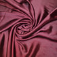 Luxury Glossy Charmeuse Silk Satin Weave Bridal Dress Polyester Fabric 58" (BURGUNDY -34)