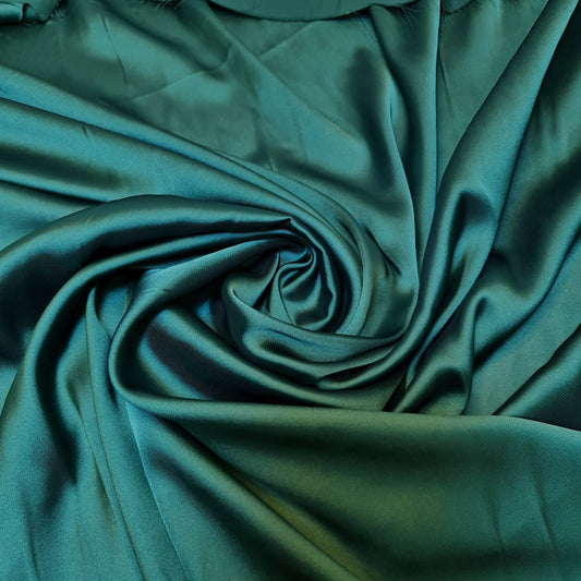 Luxuriöser, glänzender Charmeuse-Seidensatin-Gewebestoff für Brautkleider, Polyesterstoff, 147,3 cm (JADE-49)