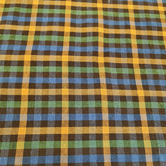Gingham 1/8" Check 100% Pure Cotton Parna Patka Turban Dastaar Fabric 36'' Meter (Multicolour 2)