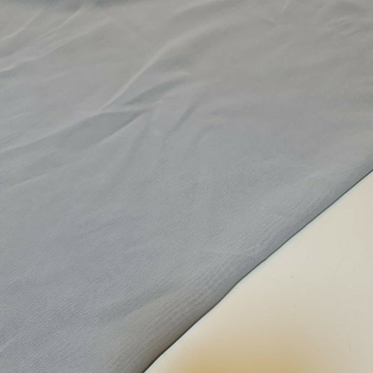 Transparenter Poly-Crêpe-Chiffon-Stoff, halbtransparent, Drapierungsmaterial für Kleider, 111,8 cm (Enteneiblau)