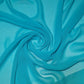 Sheer Poly Crepe Chiffon Fabric Semi-Transparent Drape Dress Craft Material 44" (Turquoise)