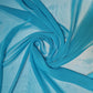 Sheer Poly Crepe Chiffon Fabric Semi-Transparent Drape Dress Craft Material 44" (Teal)