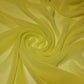 Sheer Poly Crepe Chiffon Fabric Semi-Transparent Drape Dress Craft Material 44" (Mustard Yellow)