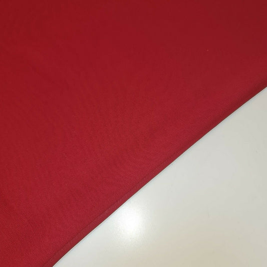 Sheer Poly Crepe Chiffon Fabric Semi-Transparent Drape Dress Craft Material 44" (Deep Red)