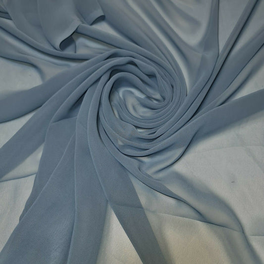 Transparenter Poly-Crêpe-Chiffon-Stoff, halbtransparent, für drapierte Kleider, Bastelmaterial, 111,8 cm (Aqua)