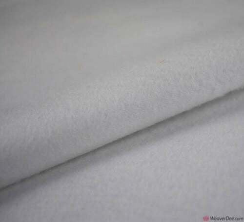 Plain Coloured Winceyette Flannel Brushed 100% Soft Cotton Flannel Fabric (White)