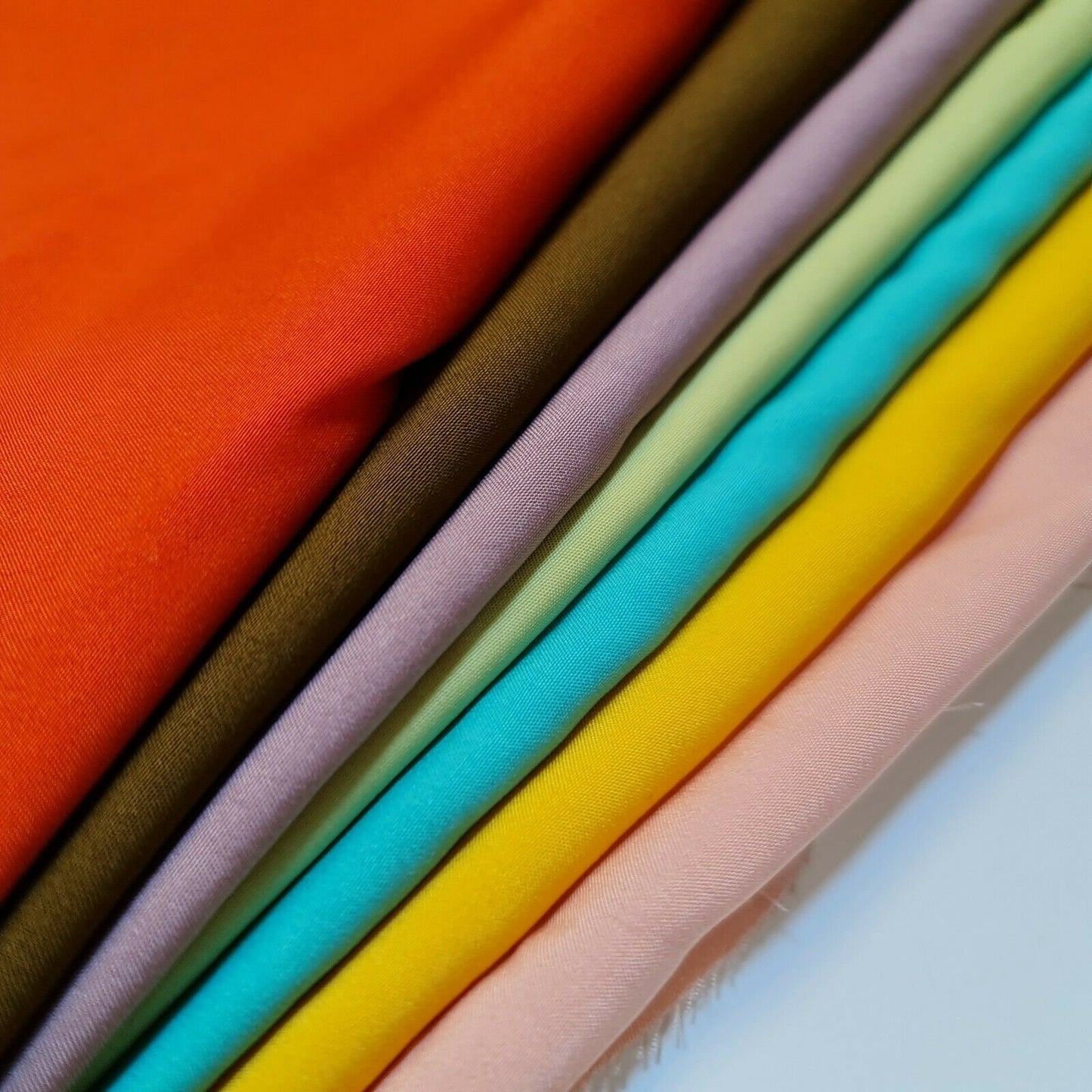 Plain American Crepe Polyester Fabric Poly Dress Craft Poplin Costume Lining 44" (Orange)