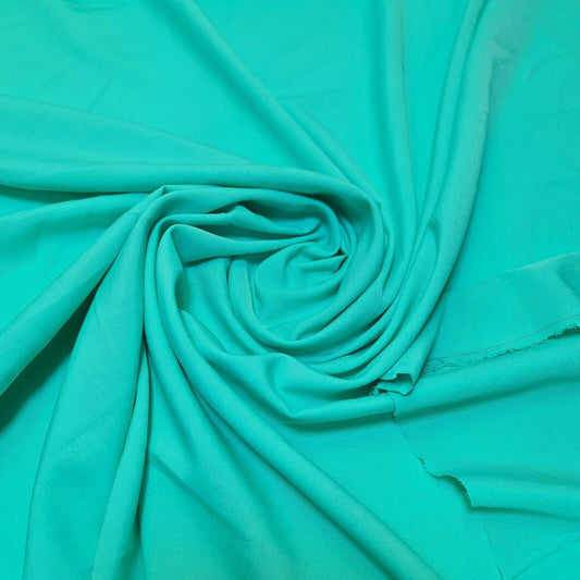 Plain American Crepe Polyester Fabric Poly Dress Craft Poplin Costume Lining 44" (Mint)