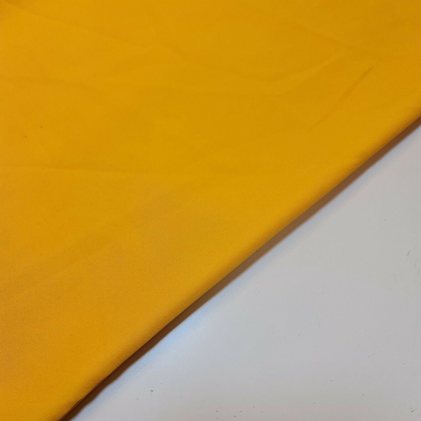 Plain American Crepe Polyester Fabric Poly Dress Craft Poplin Costume Lining 44" (Mustard)