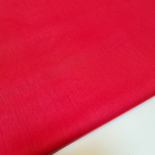 Einfarbiger Stoff aus 100 % Baumwolle, Fat Quarters, Quilting-Meter, neue Farben, 44 Zoll (Kirschrot)