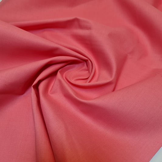 Plain 100% Cotton Voile Rubia Lining Turban Dastaar Curtain Fabric (90cm Wide) - Candy Pink