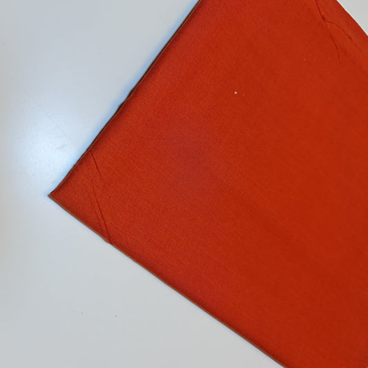Rust 100% Cotton Voile Rubia Cambric Mercerised Plain Lining Fabric – 44" Wide – Soft Craft Dress Material – Per Metre