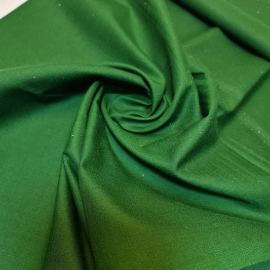 Plain 100% Cotton Voile Rubia Lining Turban Dastaar Curtain Fabric (90cm Wide) - Bottle Green