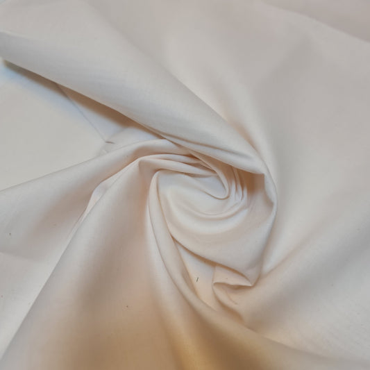 Plain 100% Cotton Voile Rubia Lining Turban Dastaar Curtain Fabric (90cm Wide) - Off White