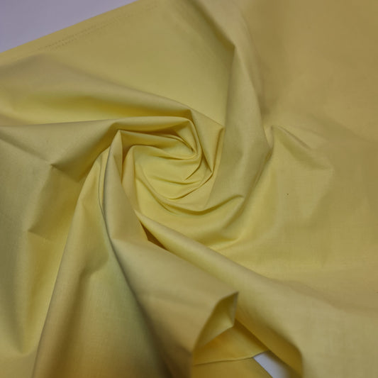 Plain 100% Cotton Voile Rubia Lining Turban Dastaar Curtain Fabric (90cm Wide) - Lemon