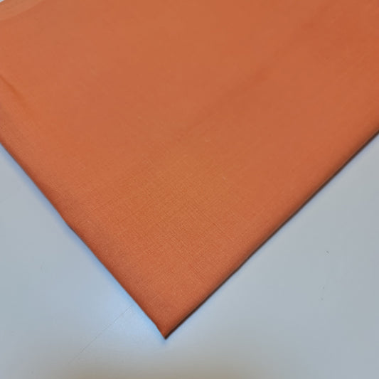 Peach 100% Cotton Voile Rubia Cambric Mercerised Plain Lining Fabric – 44" Wide – Soft Craft Dress Material – Per Metre