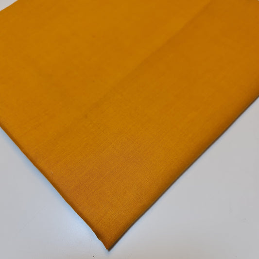 Mustard 100% Cotton Voile Rubia Cambric Mercerised Plain Lining Fabric – 44" Wide – Soft Craft Dress Material – Per Metre