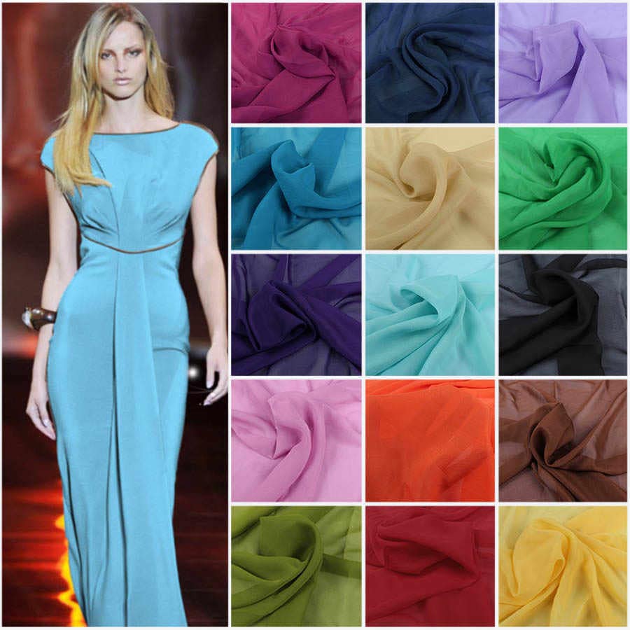 Chiffon Sheer Fabric Plain Soft Polyester Wedding Arch Dress Craft Mat  I  Need Fabrics