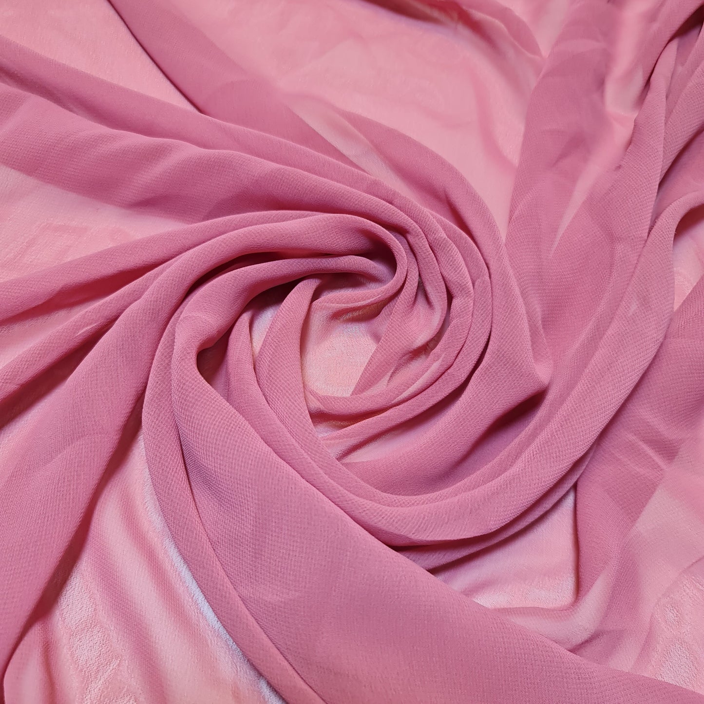 Chiffon Sheer Fabric Plain Soft Polyester Wedding Arch Dress Craft Material 44" (Dusty Pink)