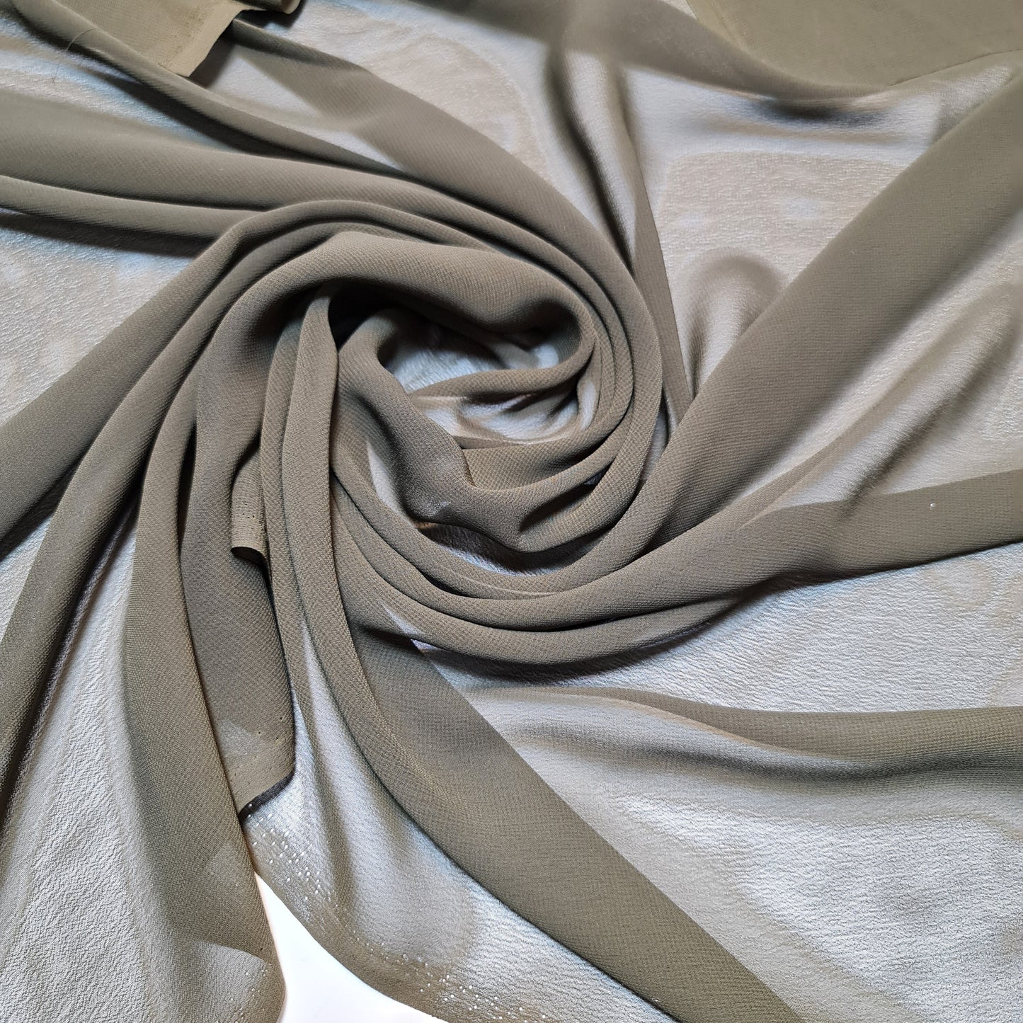 Chiffon Sheer Fabric Plain Soft Polyester Wedding Arch Dress Craft Material 44" (Olive)