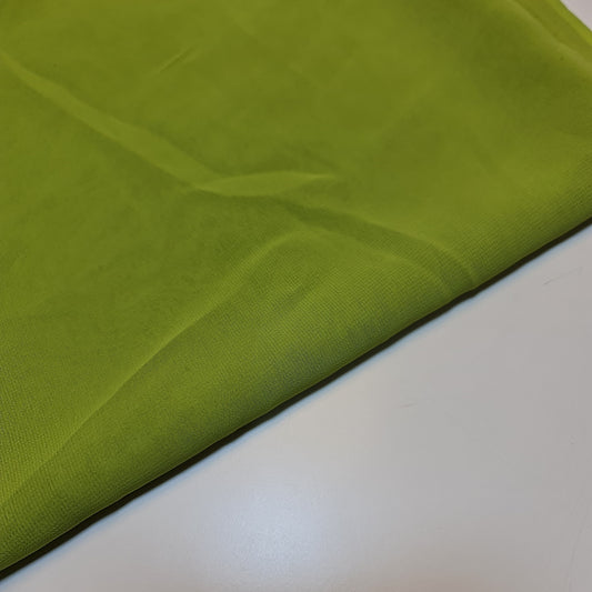 Chiffon Sheer Fabric Plain Soft Polyester Wedding Arch Dress Craft Material 44" (Parrot Green)