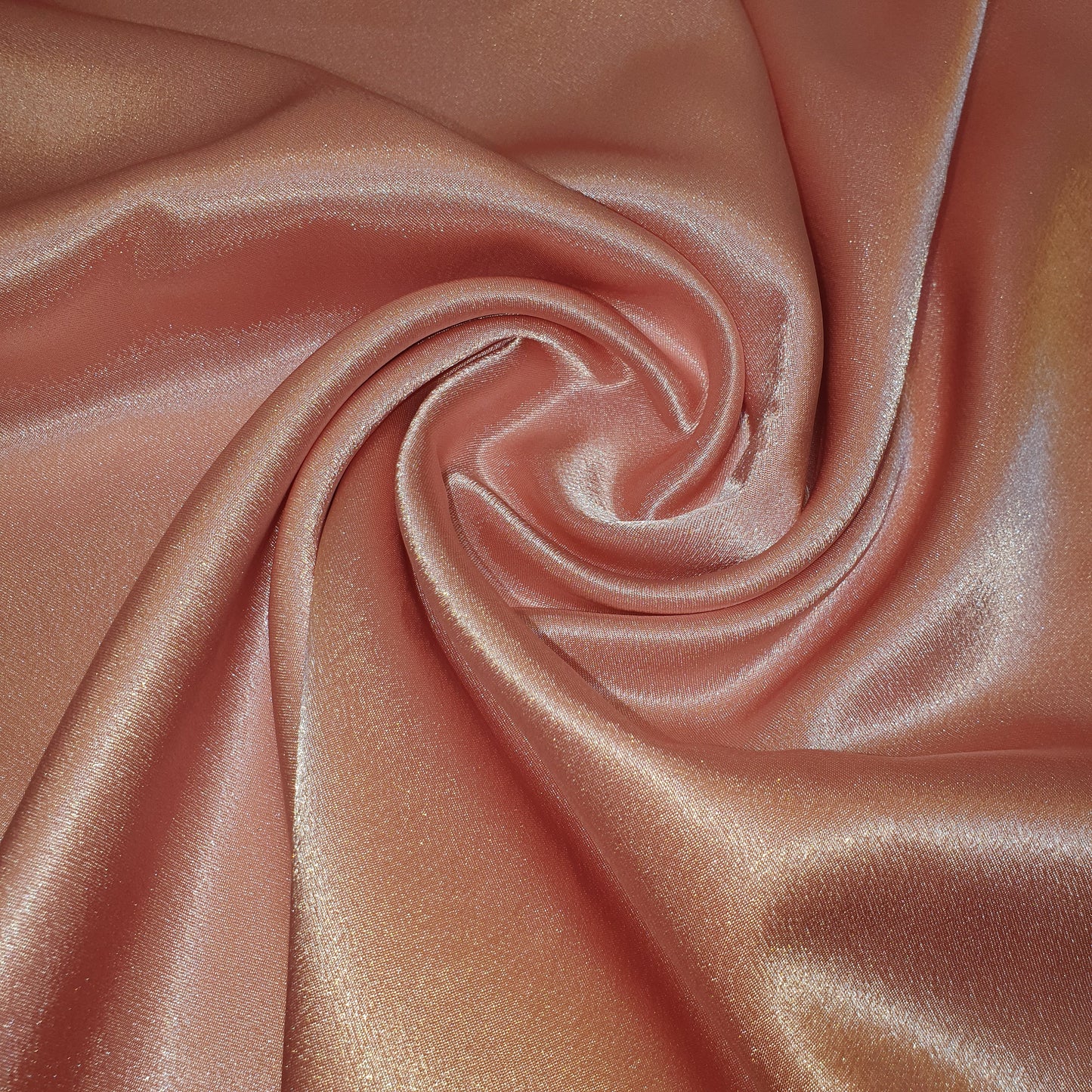 Plain Silky Satin Fabric 50+ Colours Dress Craft Wedding Crepe Back Material 58" (Peach)