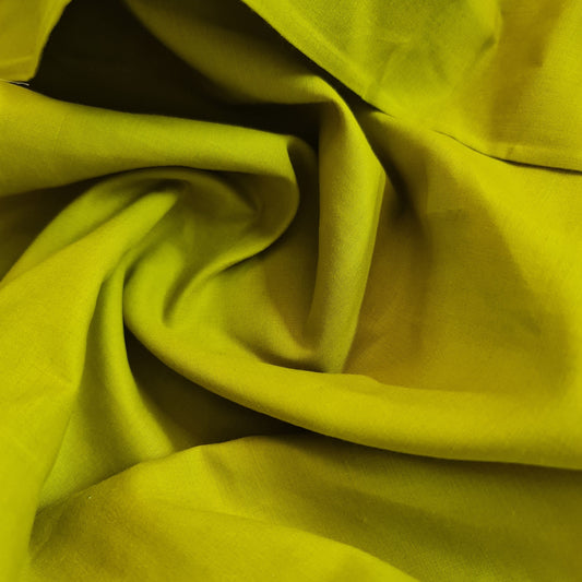 Olive 100% Cotton Voile Rubia Cambric Mercerised Plain Lining Fabric – 44" Wide – Soft Craft Dress Material – Per Metre