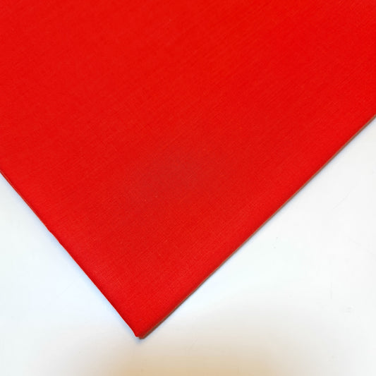 Red 100% Cotton Voile Rubia Cambric Mercerised Plain Lining Fabric – 44" Wide – Soft Craft Dress Material – Per Metre