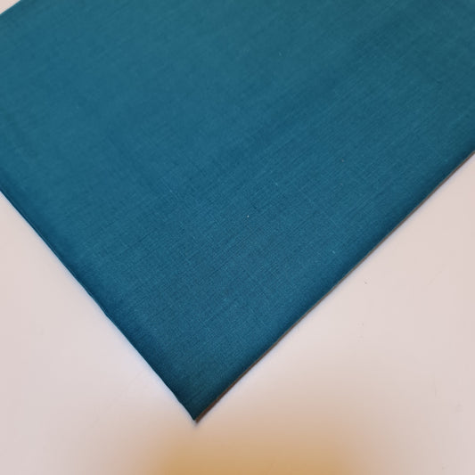 Teal 100% Cotton Voile Rubia Cambric Mercerised Plain Lining Fabric – 44" Wide – Soft Craft Dress Material – Per Metre