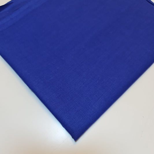 Royal Blue 100% Cotton Voile Rubia Cambric Mercerised Plain Lining Fabric – 44" Wide – Soft Craft Dress Material – Per Metre
