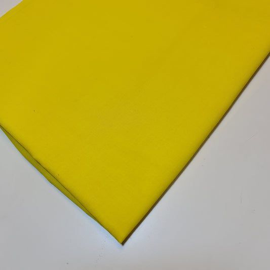 Yellow 100% Cotton Voile Rubia Cambric Mercerised Plain Lining Fabric – 44" Wide – Soft Craft Dress Material – Per Metre