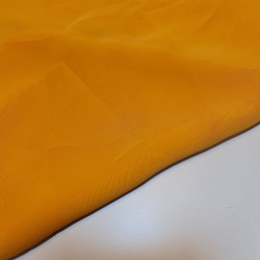 Chiffon Sheer Fabric Plain Soft Polyester Wedding Arch Dress Craft Material 44" (Sunset Orange)