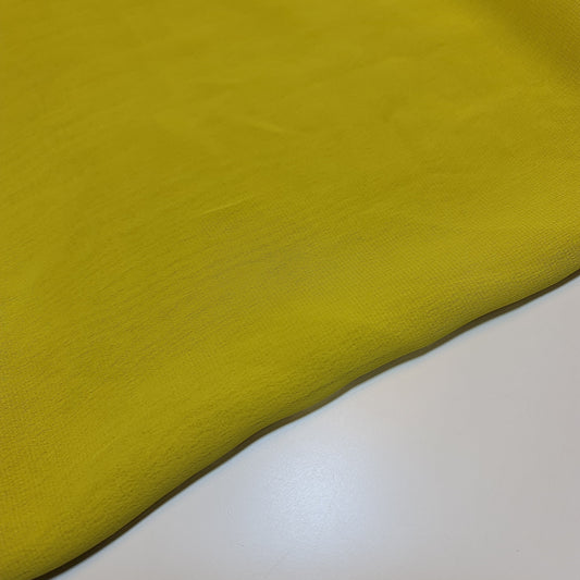 Chiffon Sheer Fabric Plain Soft Polyester Wedding Arch Dress Craft Material 44" (Mustard Yellow)