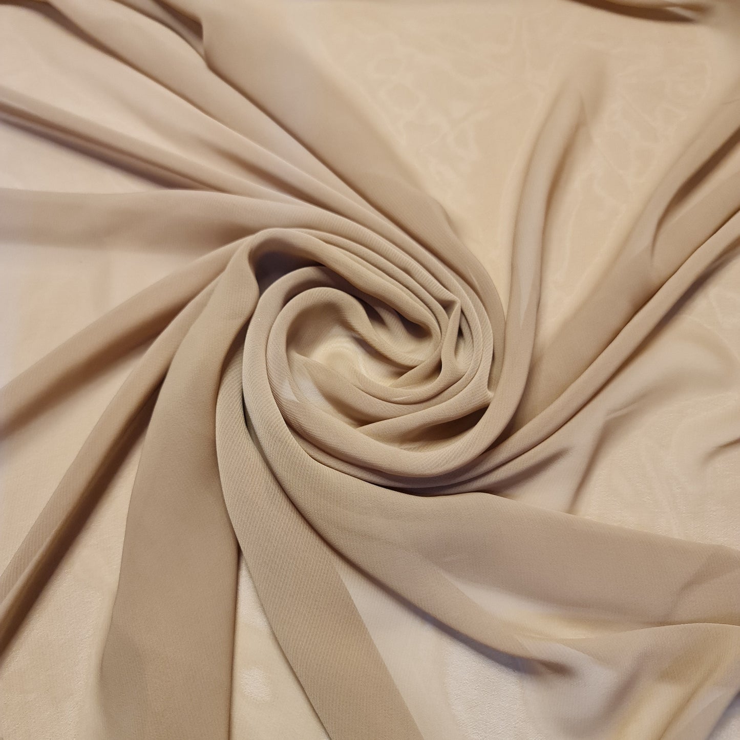 Chiffon Sheer Fabric Plain Soft Polyester Wedding Arch Dress Craft Material 44" (Taupe)