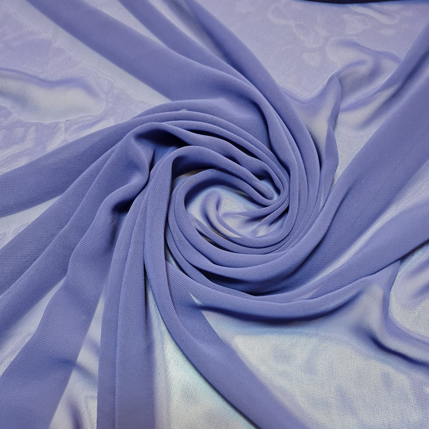 Chiffon Sheer Fabric Plain Soft Polyester Wedding Arch Dress Craft Material 44" (Blue)