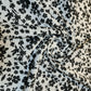 White Ditsy Black Floral Designer Crepe Stretch Dress Craft Fabric 58" Meter