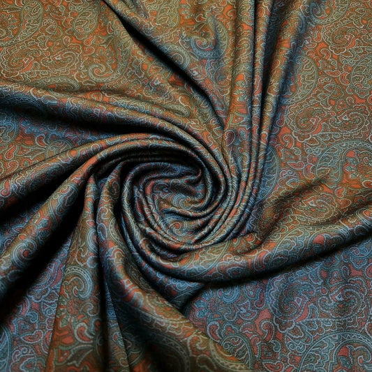 Paisley Mandala Print ITY Spandex Jersey Stoff Elasthan Stretch Kleid Meter 58"