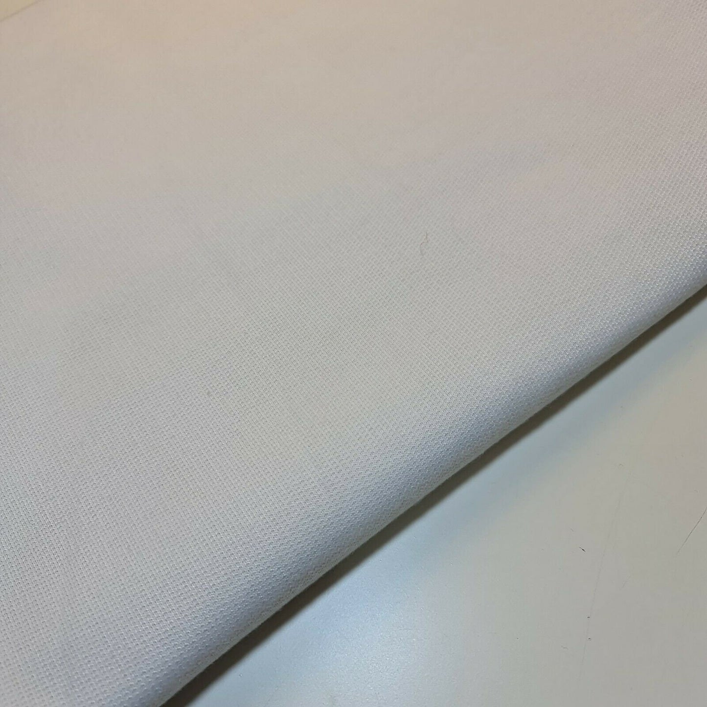 Solid Plain French Terry Loopback Viscose Jersey Fabric By The Meter 58" (White)