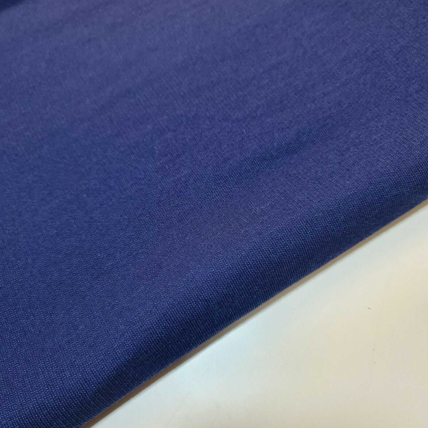 Solid Plain French Terry Loopback Cotton Jersey Fabric By The Meter 58" (Royal Blue)