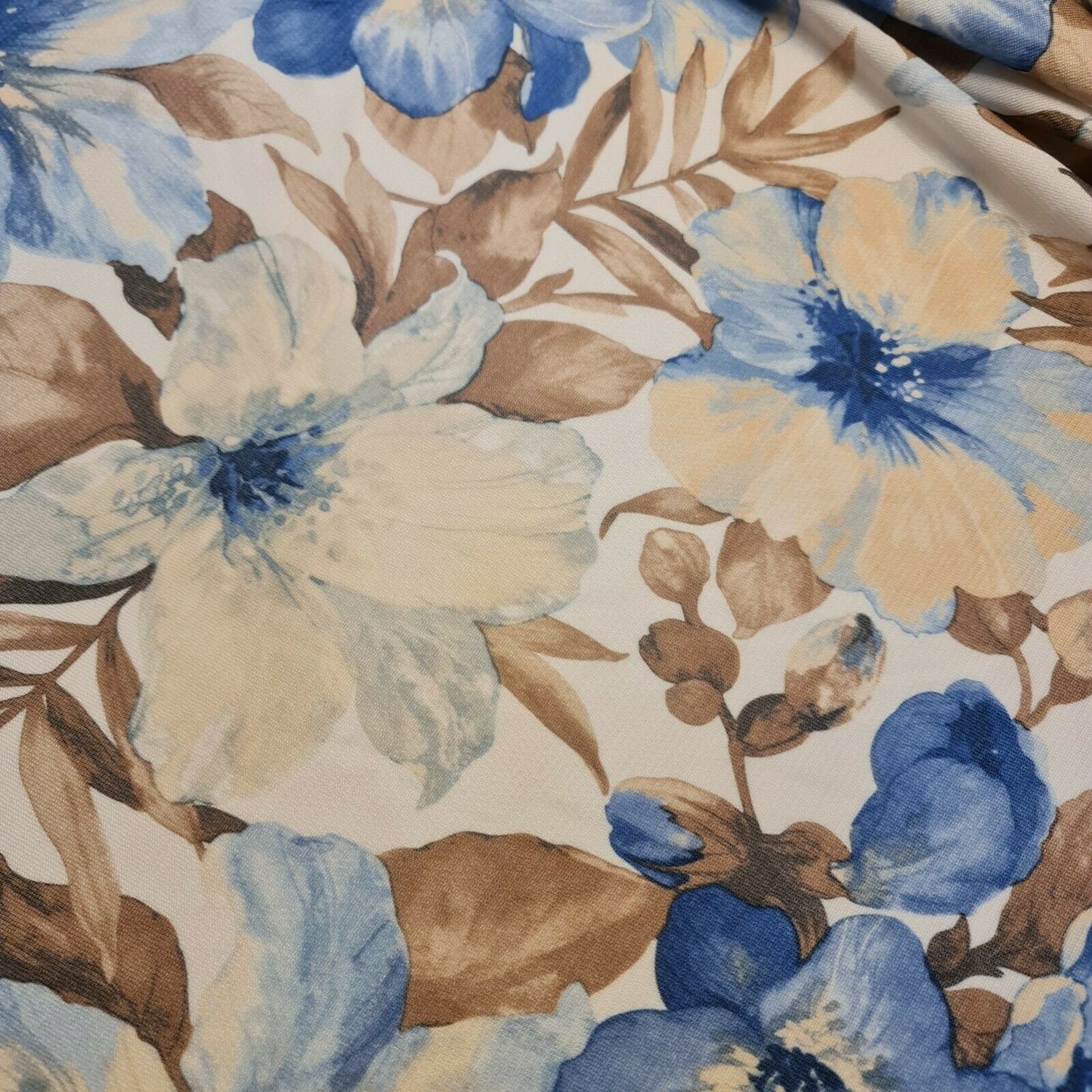 Floral Print Poly Viscose Material Stretch Print Jersey Fabric 58" LR By Meter