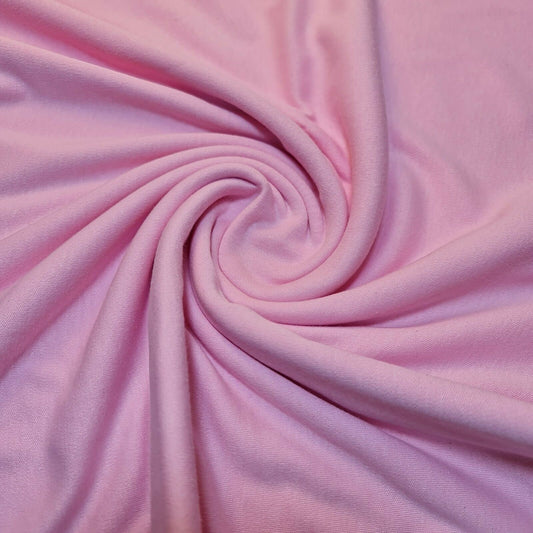 Soft Plain Colour Cotton Jersey Stretch Knit T Shirt Baby Grow Dress Fabric 58"